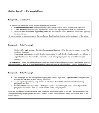 Analytical essay outline example picture